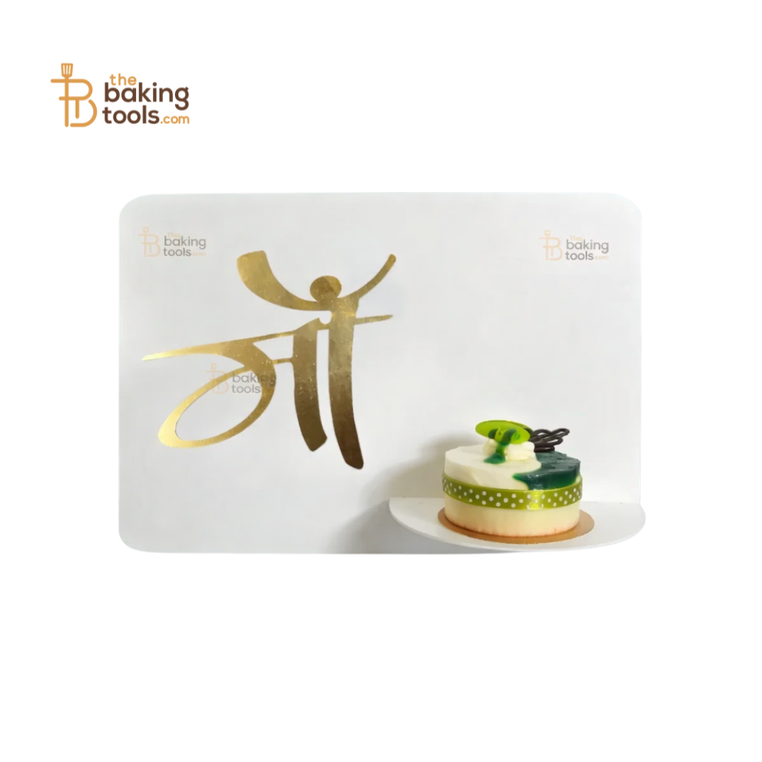 Mother’s Day Special "माँ" Golden Acrylic Cut-out| Gravity Defying Cake Stand | Trending Frame Cake Stand for Half Cake Trend
