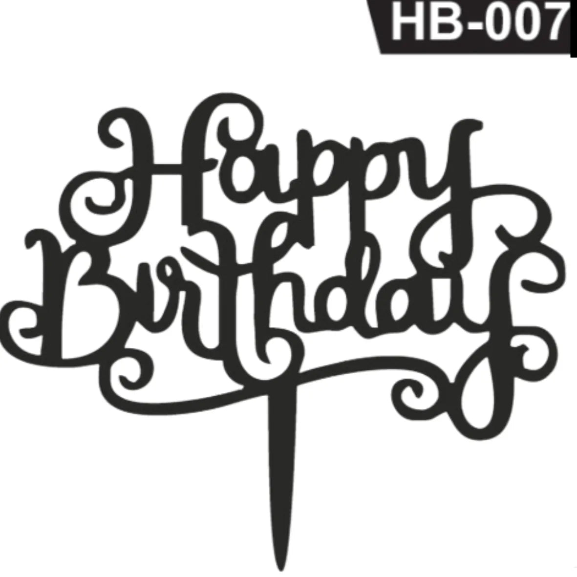 Happy Birthday Cake Topper HB-007 - thebakingtools.com
