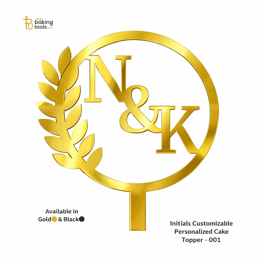 Initials Personalised customized Cake Topper - 001 - (NO COD)