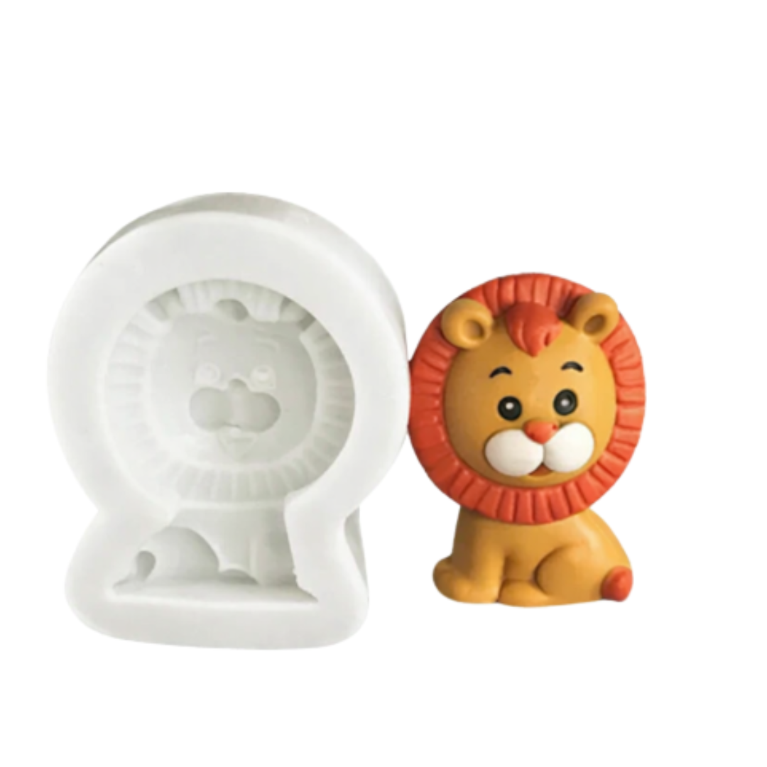 lion Shape Animal Silicone Gum Paste Mould for Fondant & Cake Decoration