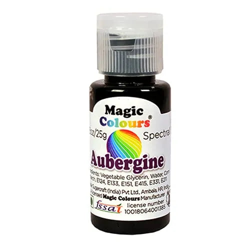 Magic Colours Spectral Mini Edible Gel Colours Aubergine - thebakingtools.com