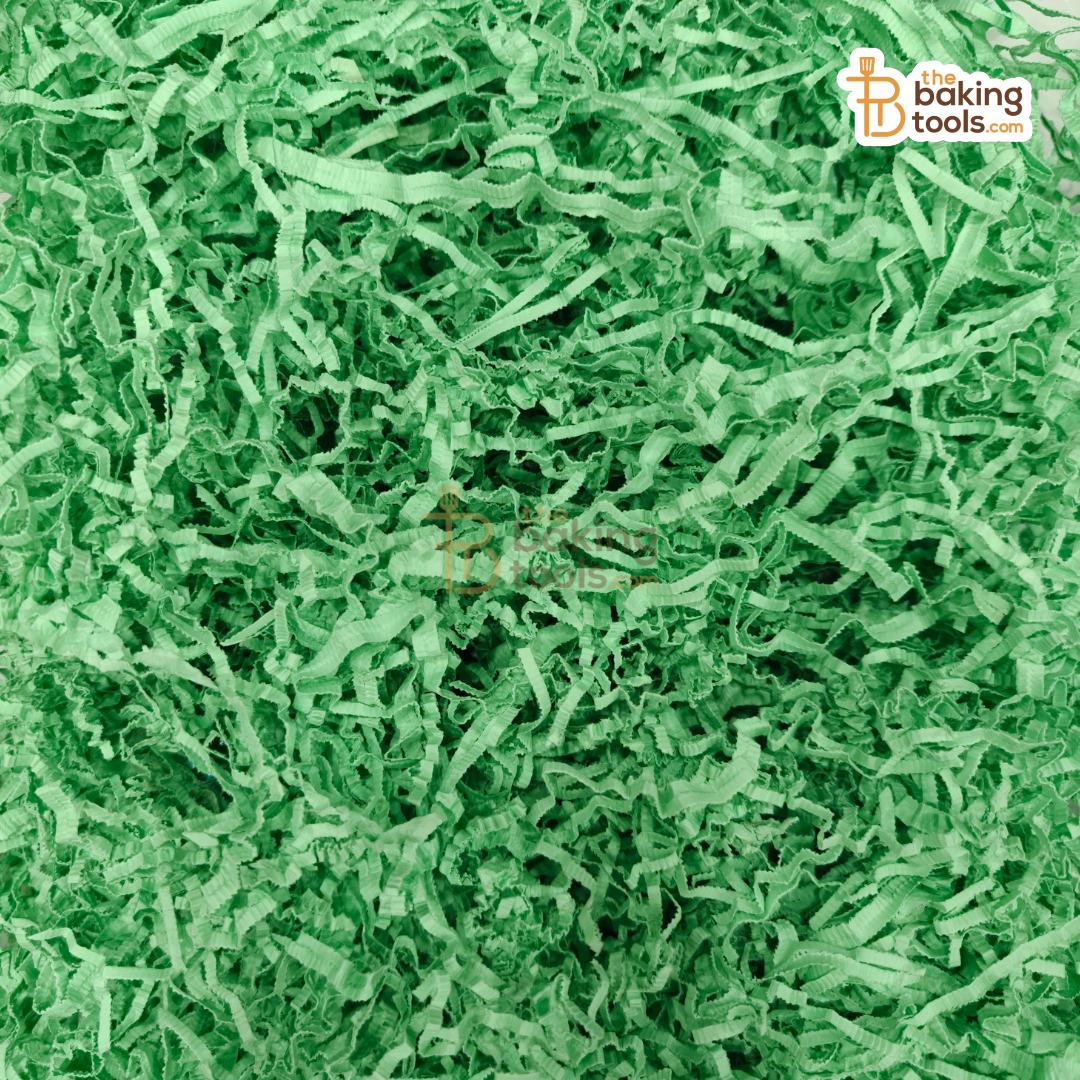 Crinkle Cut Paper Shred Shreeding Filler For Hampers & Gifts, 100gms, Mint Green
