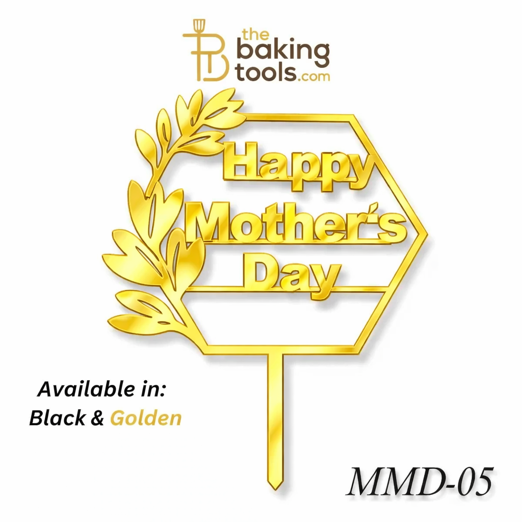 Happy Mothers Day Acrylic Cake Topper Tag MMD-05