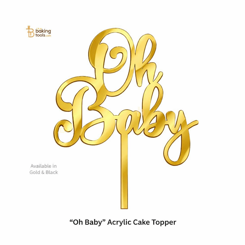 "Oh Baby" Acrylic Cake Topper – Celebrate New Beginnings in Style!