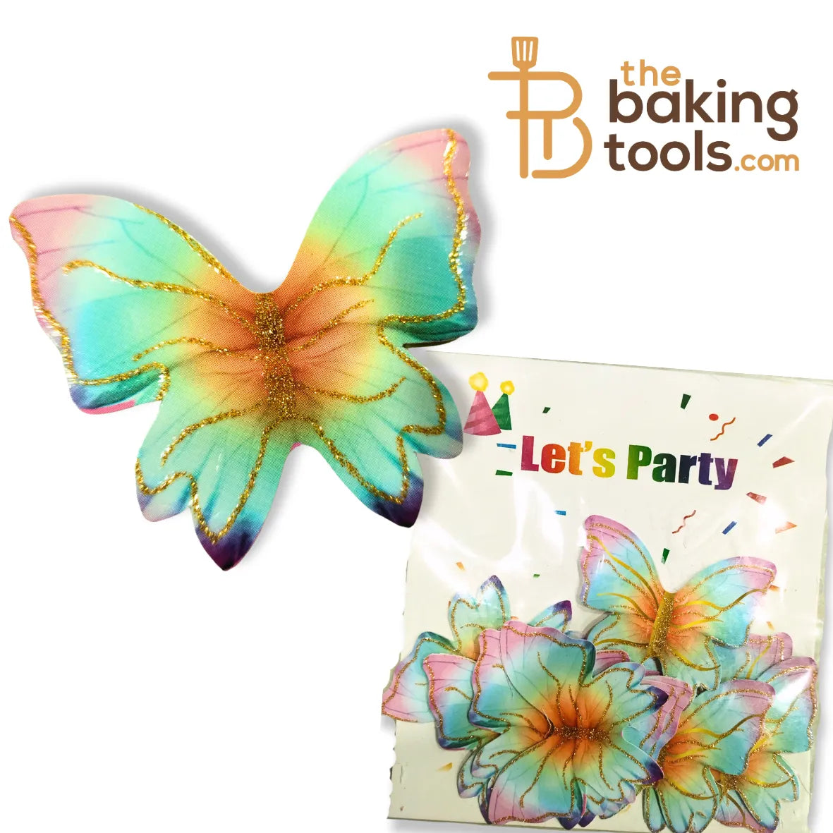 Paper Butterflies Cake Toppers Pack Of 10 - 006 - thebakingtools.com