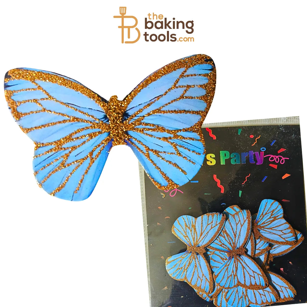 Paper Butterflies Cake Toppers Pack Of 10 - 014 - thebakingtools.com