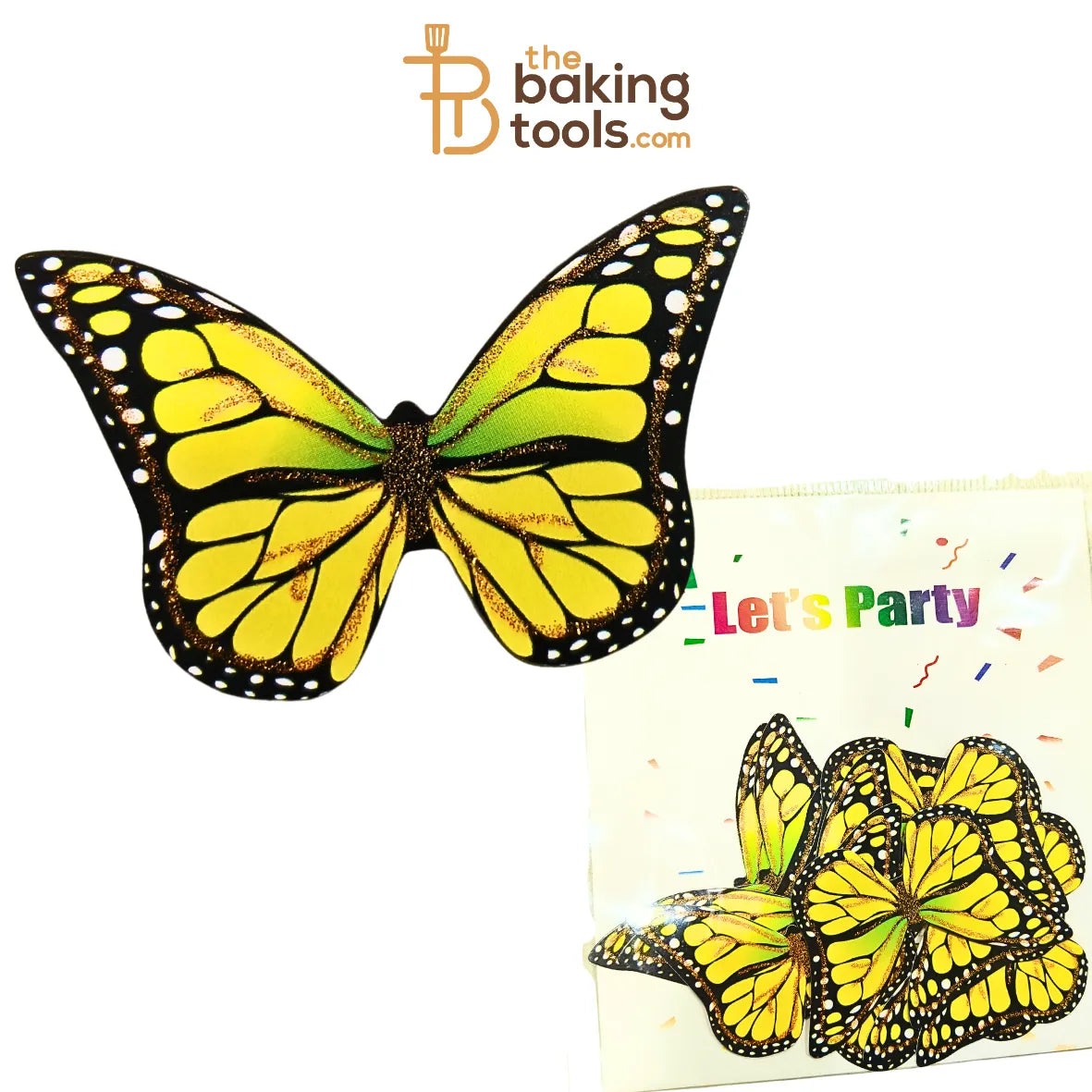 Paper Butterflies Cake Toppers Pack Of 10 - 016 - thebakingtools.com