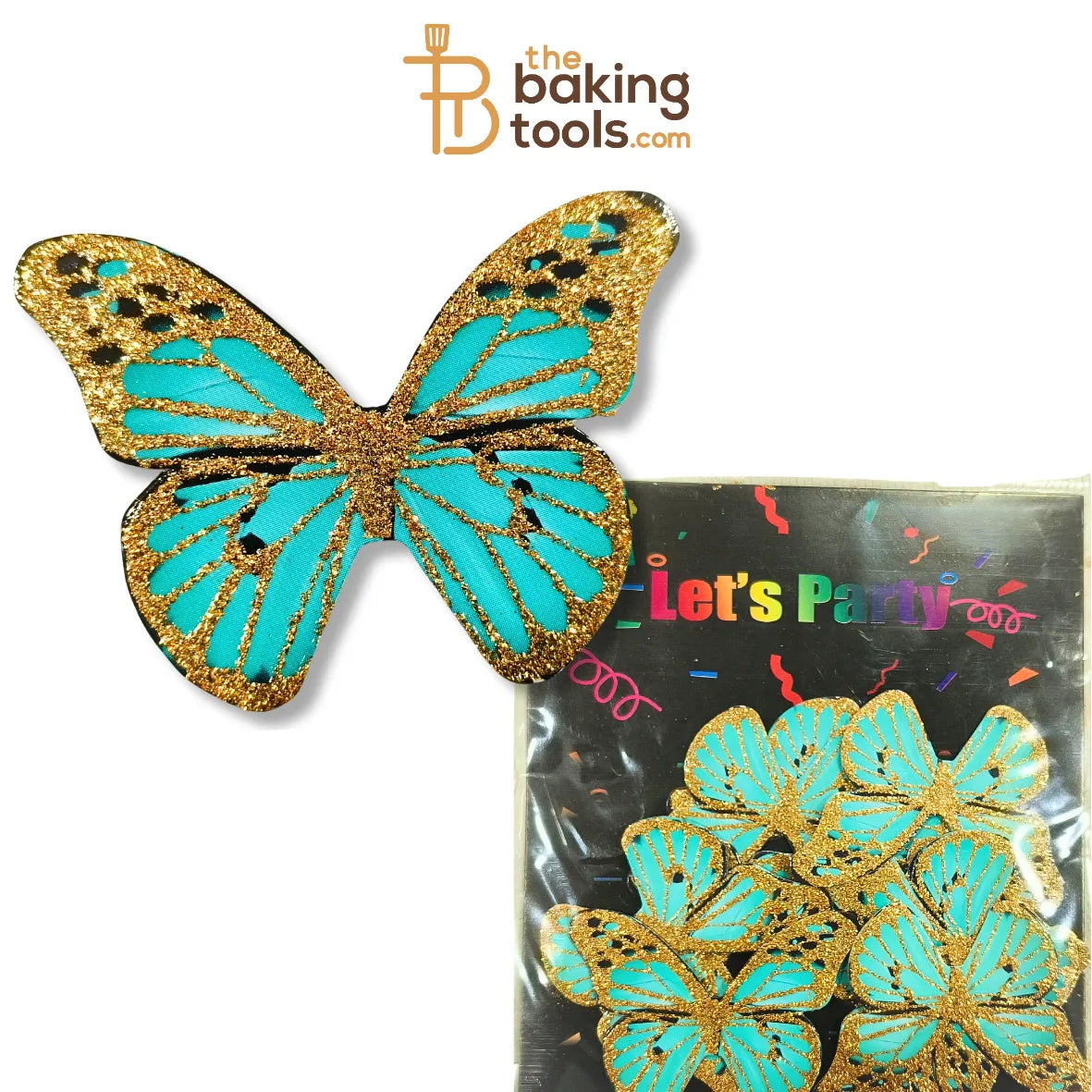 Paper Butterflies Cake Toppers Pack Of 10 - 018 - thebakingtools.com