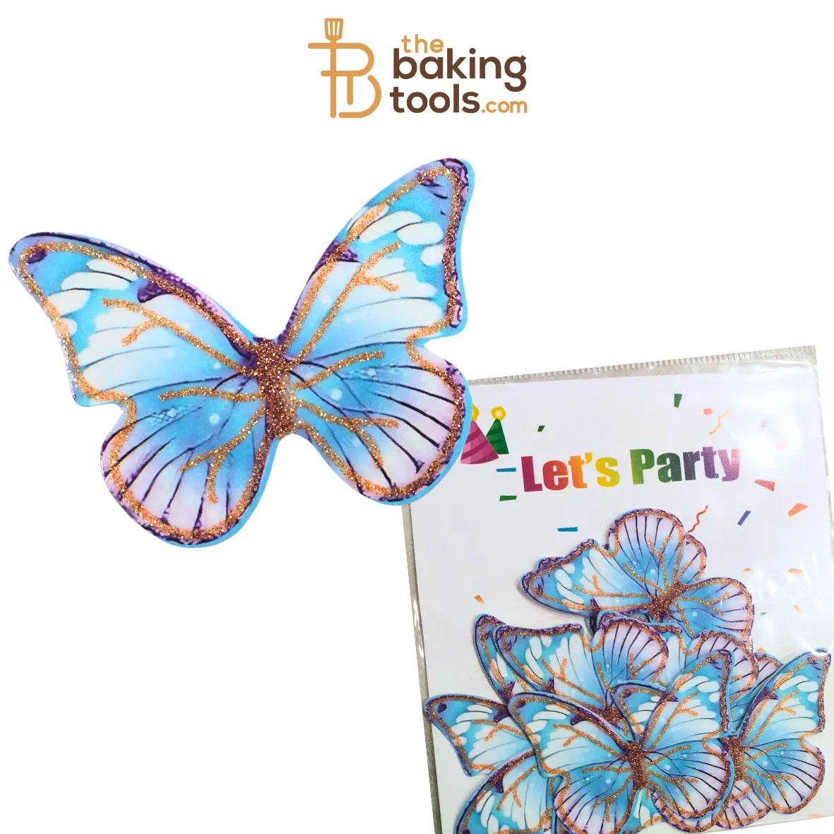 Paper Butterflies Cake Toppers Pack Of 10 - 027 - thebakingtools.com