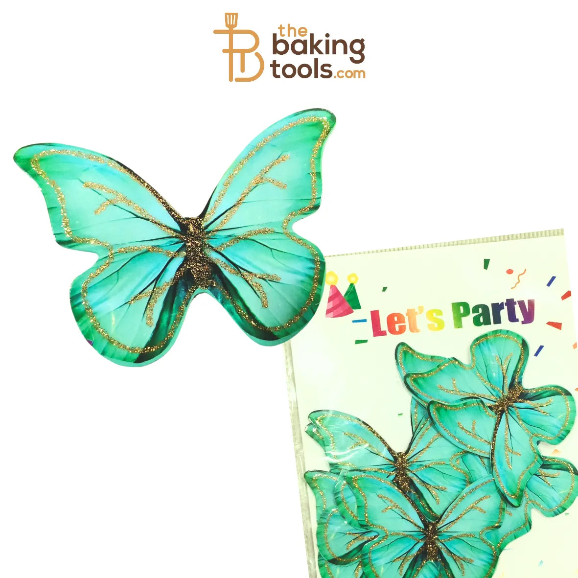 Paper Butterflies Cake Toppers Pack Of 10 - 032 - thebakingtools.com