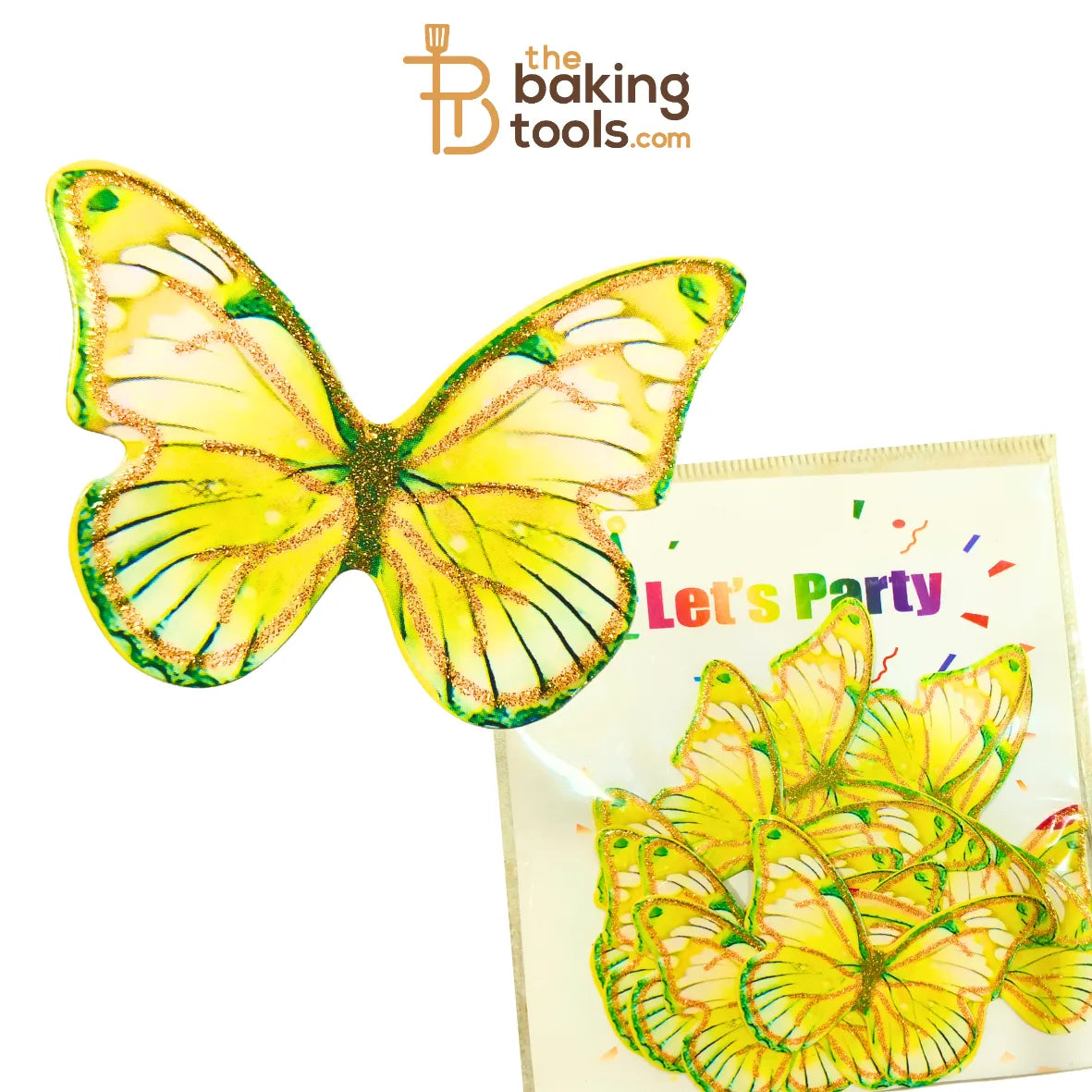 Paper Butterflies Cake Toppers Pack Of 10 - 038 - thebakingtools.com