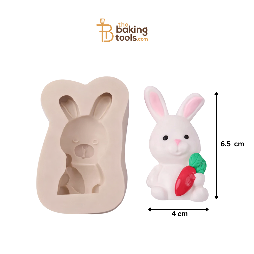 Rabbit Shape Animal Silicone Gum Paste Mould for Fondant & Cake Decoration