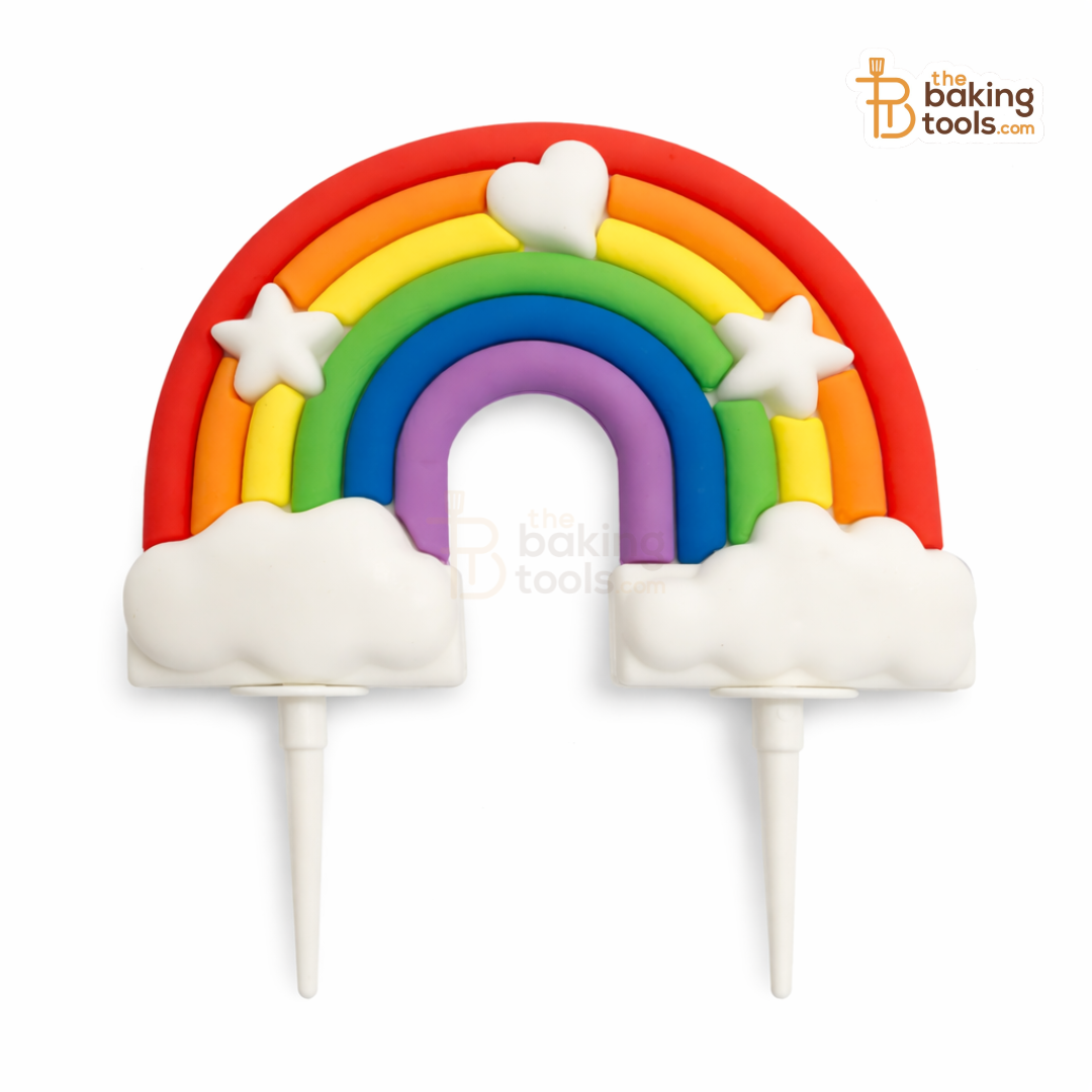 PVC Rainbow Cake Topper With Sticks, 07
