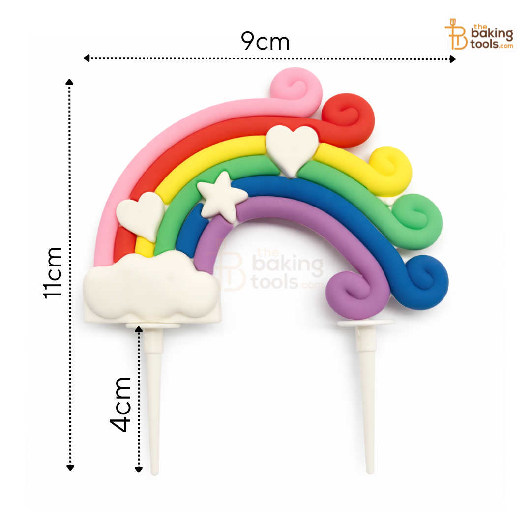 PVC Rainbow Cake Topper With Sticks, 08