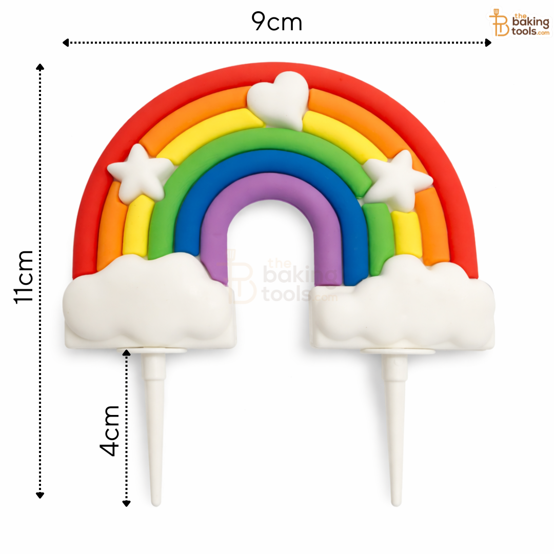 PVC Rainbow Cake Topper With Sticks, 07