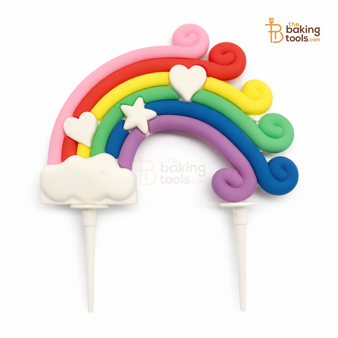 PVC Rainbow Cake Topper With Sticks, 08