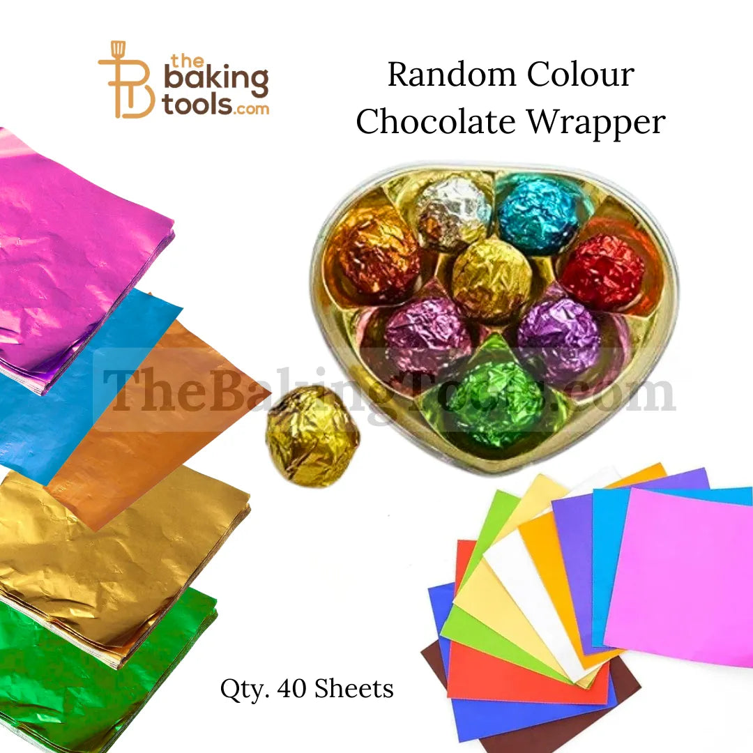 Random Colour Chocolate Wrapper - 40 sheets - thebakingtools.com