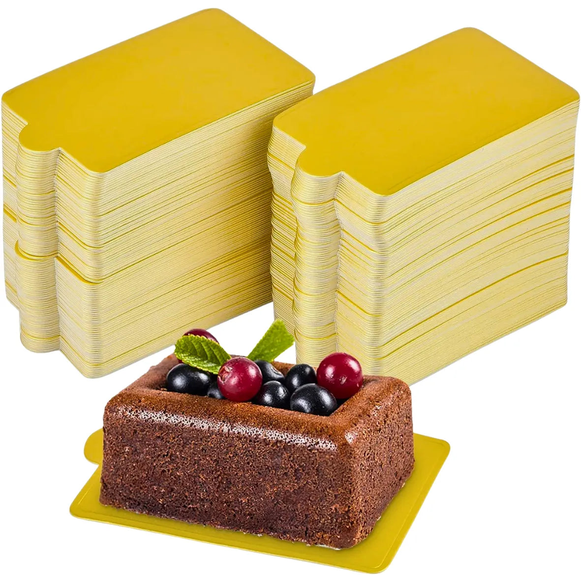 Rectangle Pastry Base (Pack of 100) | For Pastries, Mini Cake, Desserts - thebakingtools.com