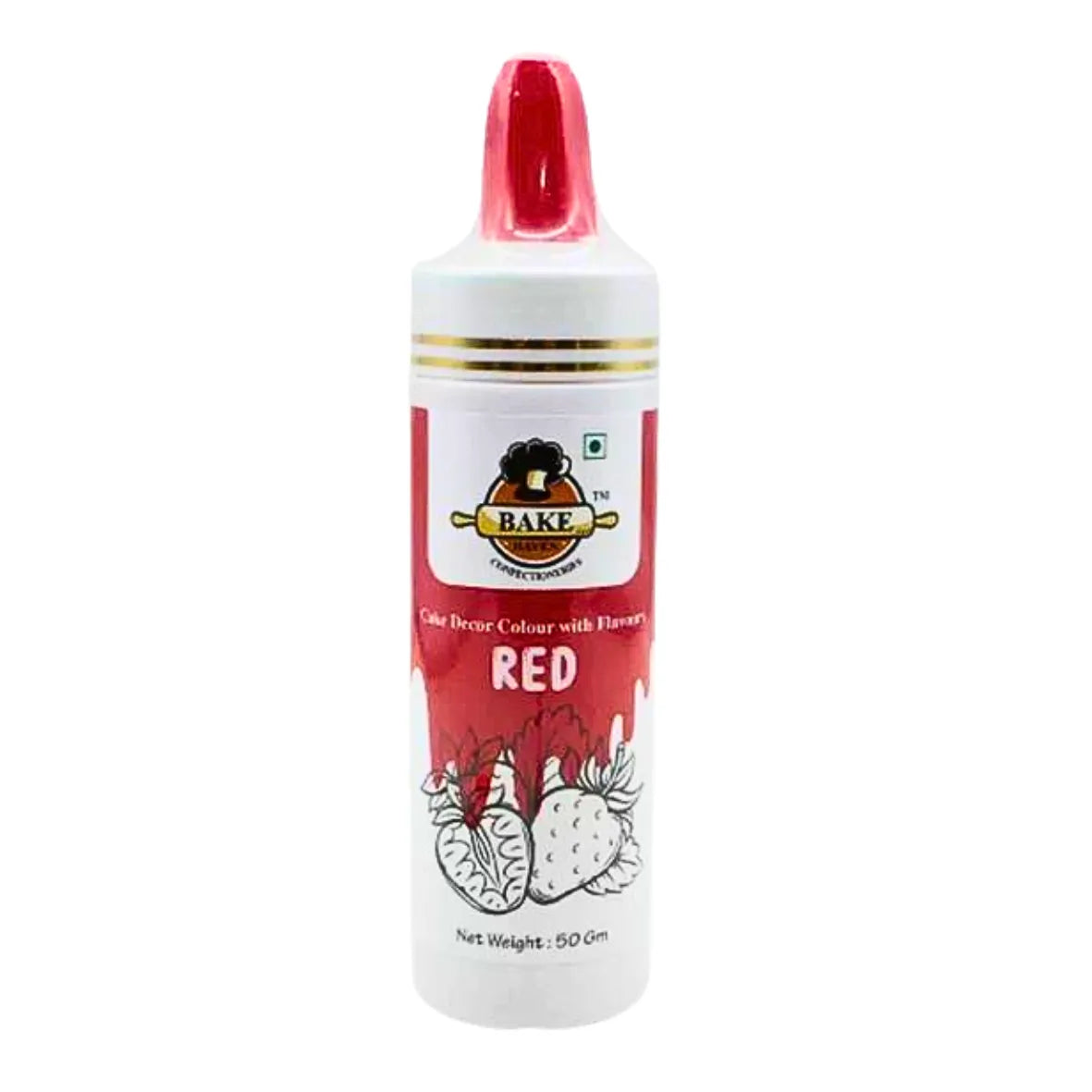 Red - Bake Haven Edible Puff/Dust Colour - 50 gram - thebakingtools.com