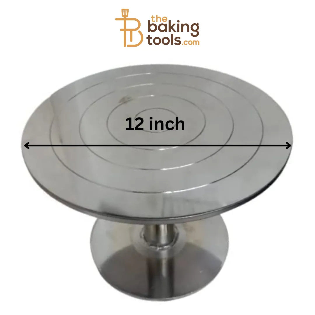 Steel Chrome Turntable 12 Inch - thebakingtools.com