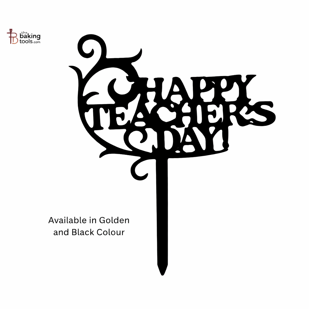 Happy Teacher's Day Acrylic Cake Topper Tag- 004