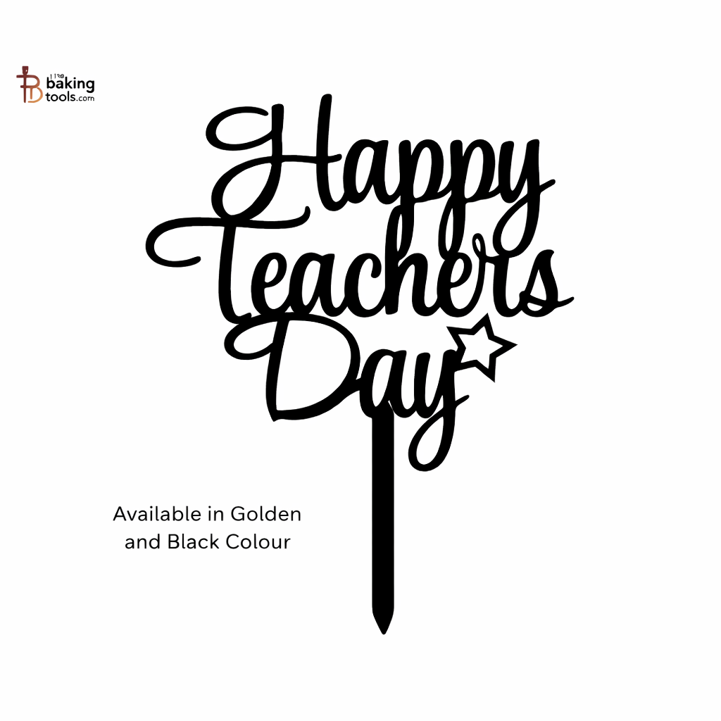 Happy Teachers Day Acrylic Cake Topper Tag - 001