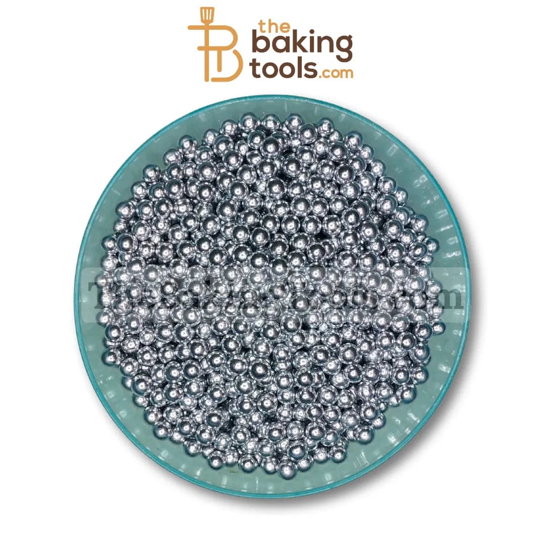 Decorative Silver Balls - 6mm - thebakingtools.com