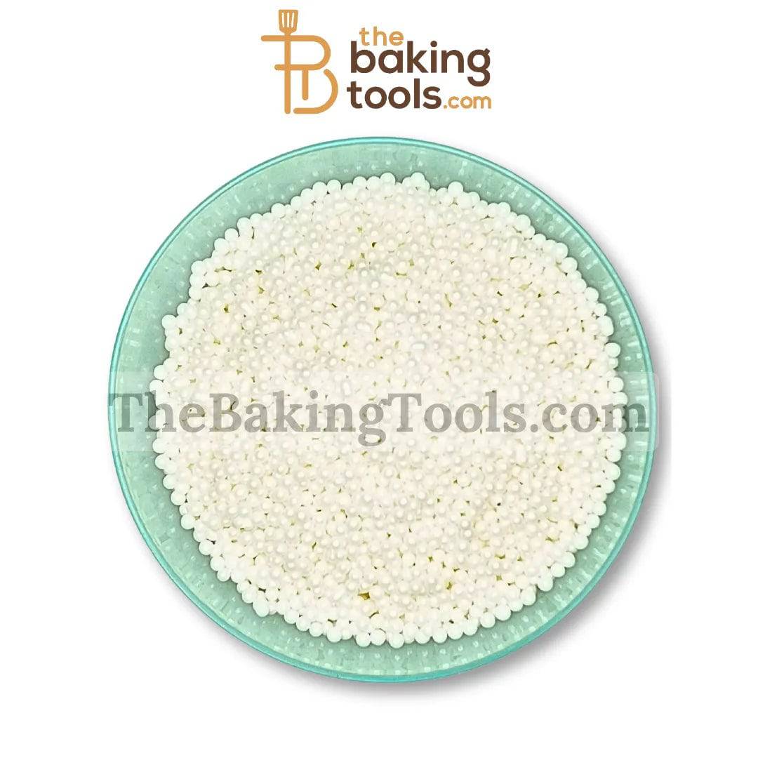 Decorative White Pearl Balls - 4 mm - thebakingtools.com