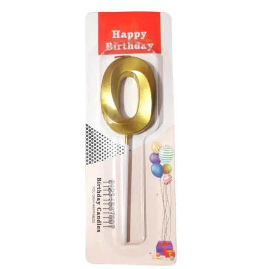 0 Zero Golden Number Candle - thebakingtools.com