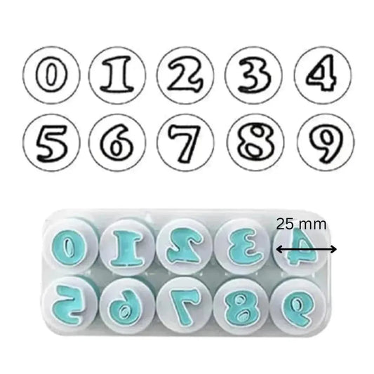 10 PCs Cake Decorating Number Cutter Plunger - thebakingtools.com
