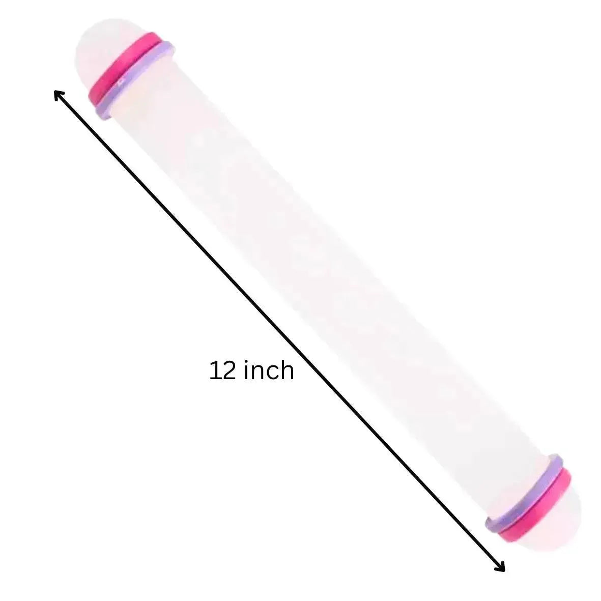 12 inch Nylon Fondant And Dough Rolling Pin with Adjustable Guide - thebakingtools.com