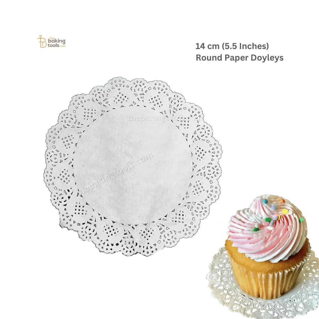 Round Lace Doilies Paper (Pack of 100) - 14 cm (5.5 Inches) - thebakingtools.com