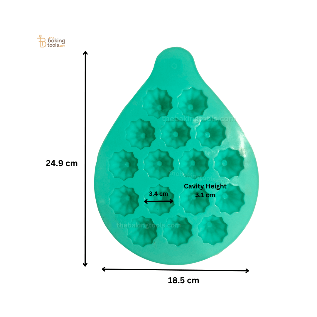 16 Cavity Silicon Modak Mould Modak Sacha Modak Sancha - thebakingtools.com