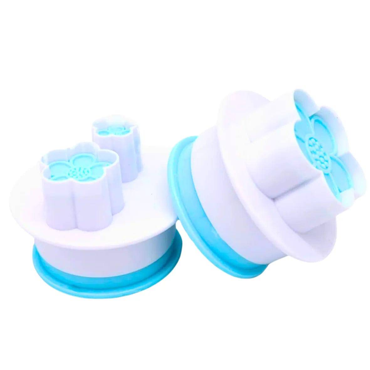 2 PCS Big Daisy Plunger Cutter Set Blue - thebakingtools.com