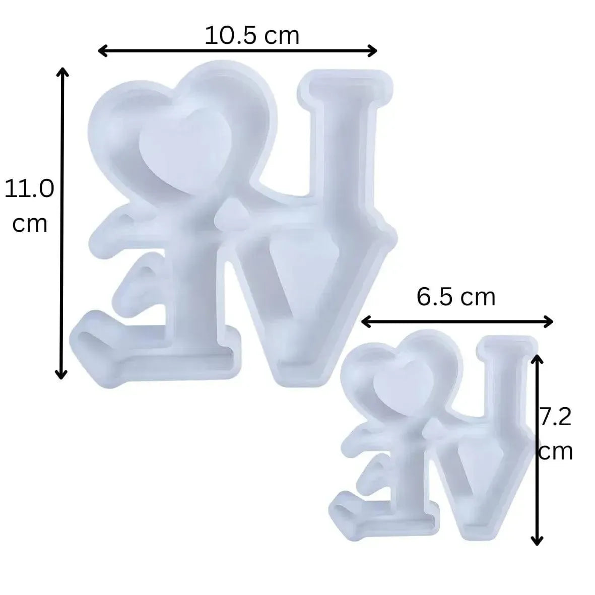 2 Pcs Love With Heart Shape Plunger Cutter - thebakingtools.com