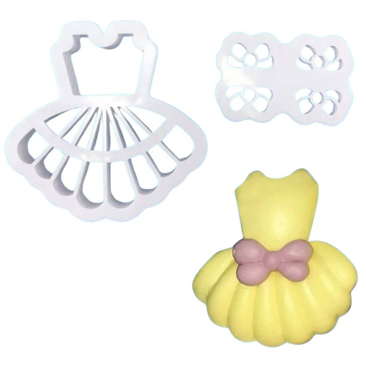 2 PCs SET Dress Plunger Cutter - thebakingtools.com