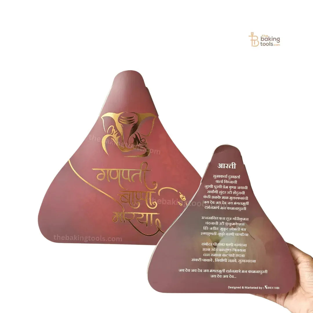 21 Cavity Modak Shaped Hamper Boxes With Golden Tray Clear Transparent Lid And Printed Modak Box Cover (Pack of 5) - thebakingtools.com