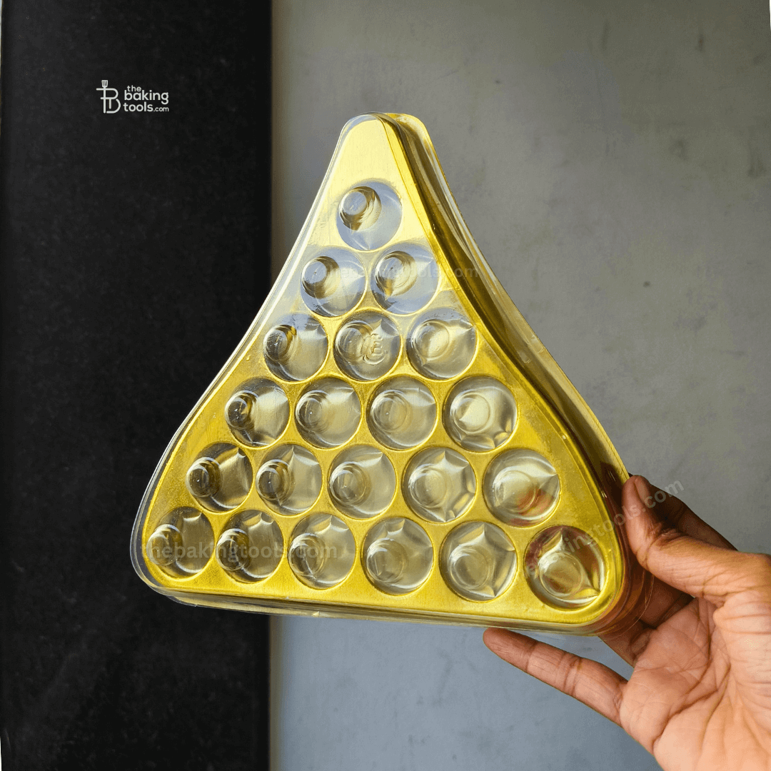 21 Cavity Modak Shaped Hamper Boxes With Golden Tray Clear Transparent Lid And Printed Modak Box Cover (Pack of 5) - thebakingtools.com