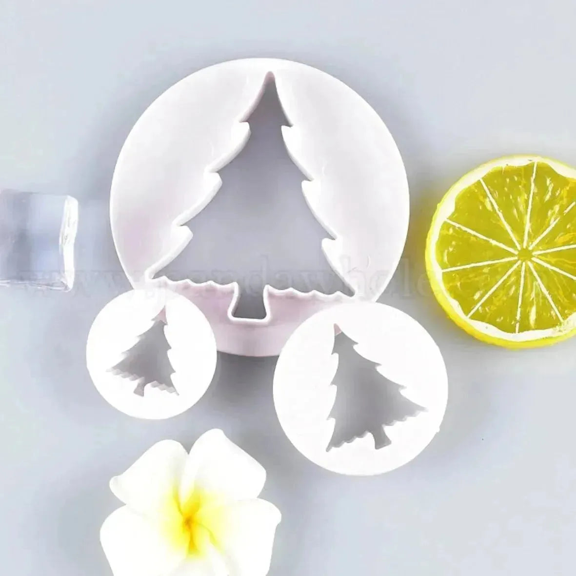 3 Pcs Christmas Tree Plunger Cutter - thebakingtools.com