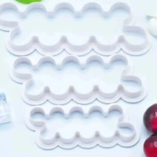3 Pcs Rose Fondant Biscuit Cookie Plunger Cutter - thebakingtools.com