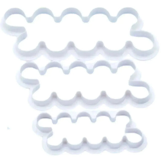 3 Pcs Rose Fondant Biscuit Cookie Plunger Cutter - thebakingtools.com