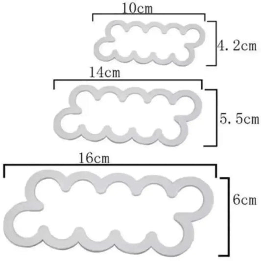 3 Pcs Rose Fondant Biscuit Cookie Plunger Cutter - thebakingtools.com
