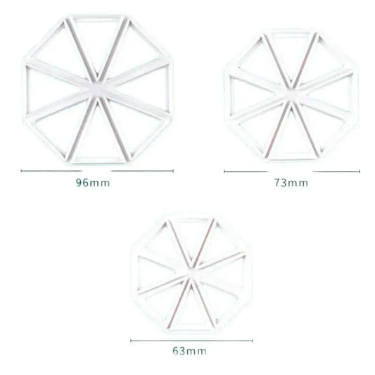 3 PCs Set Triangular Pastry Plunger Cutter - thebakingtools.com