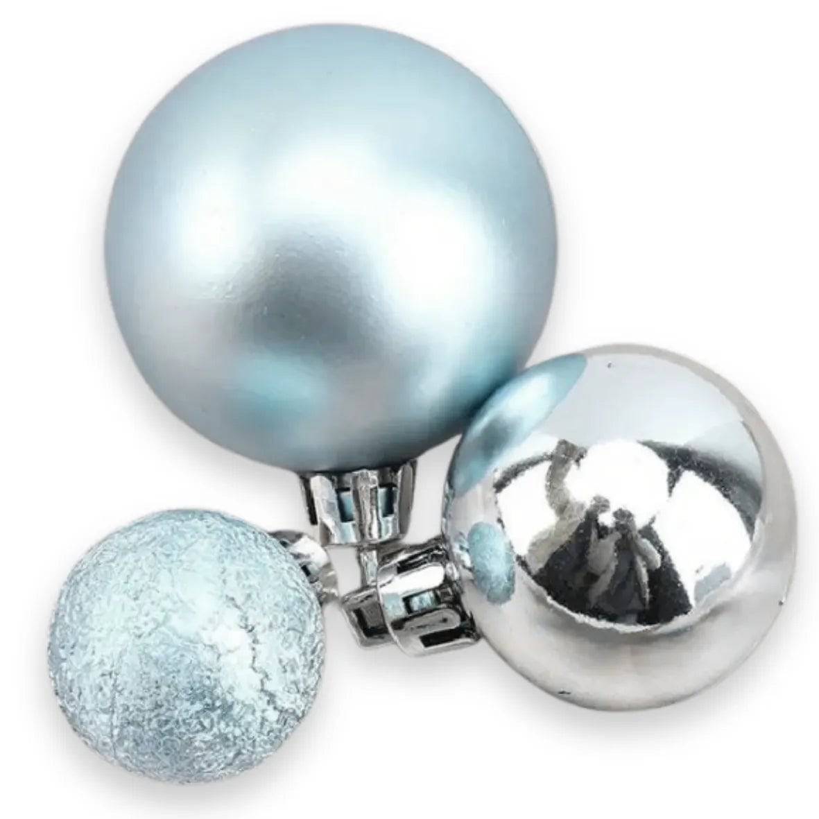 3 Piece Blue Faux Ball Toppers - thebakingtools.com