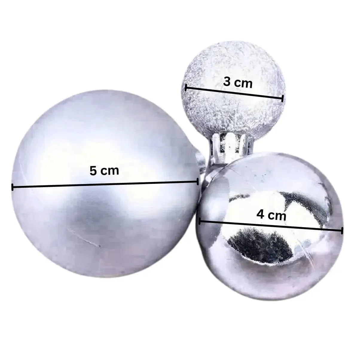3 Piece Silver Faux Ball Toppers - thebakingtools.com