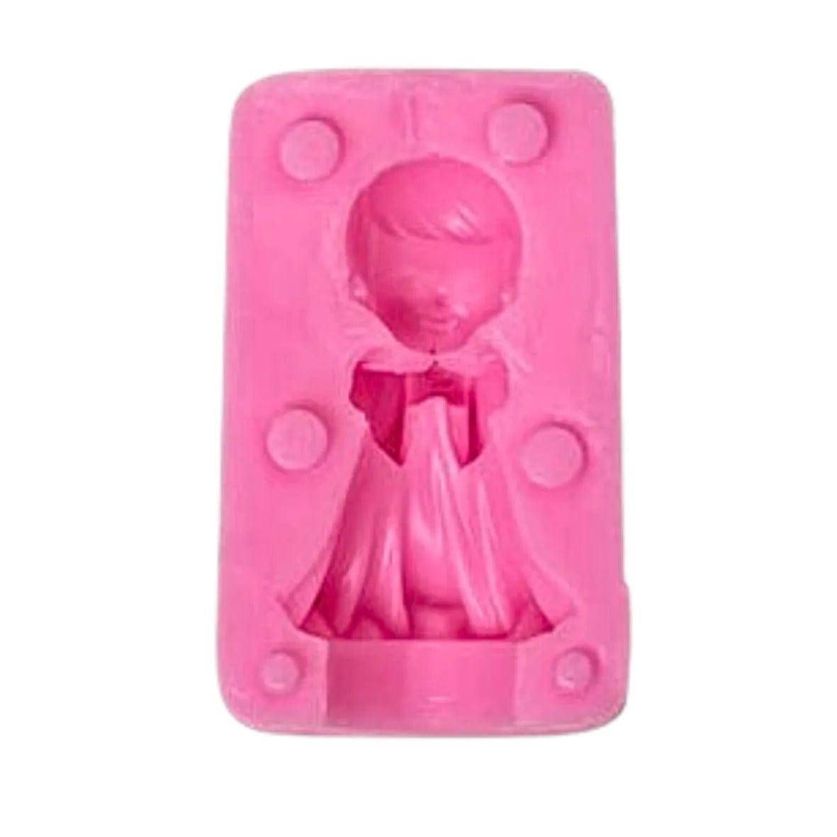 3D Little Angel Praying Doll 2 Silicone Fondant Gumpaste Mould - thebakingtools.com