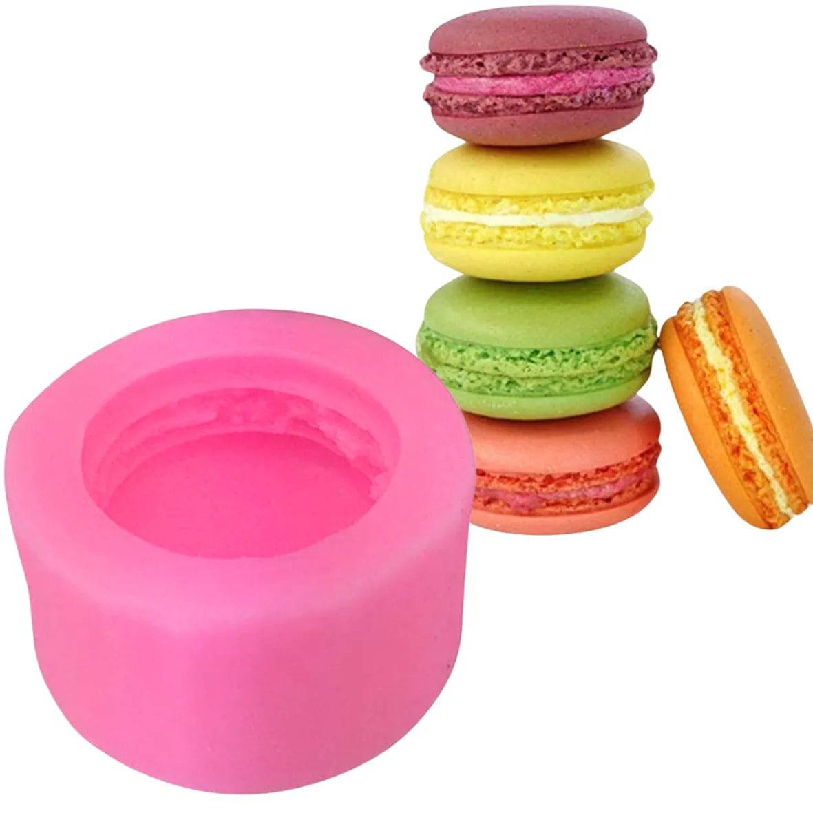 3D Macaroon Cookie Silicone Fondant Gum Paste Mould - thebakingtools.com