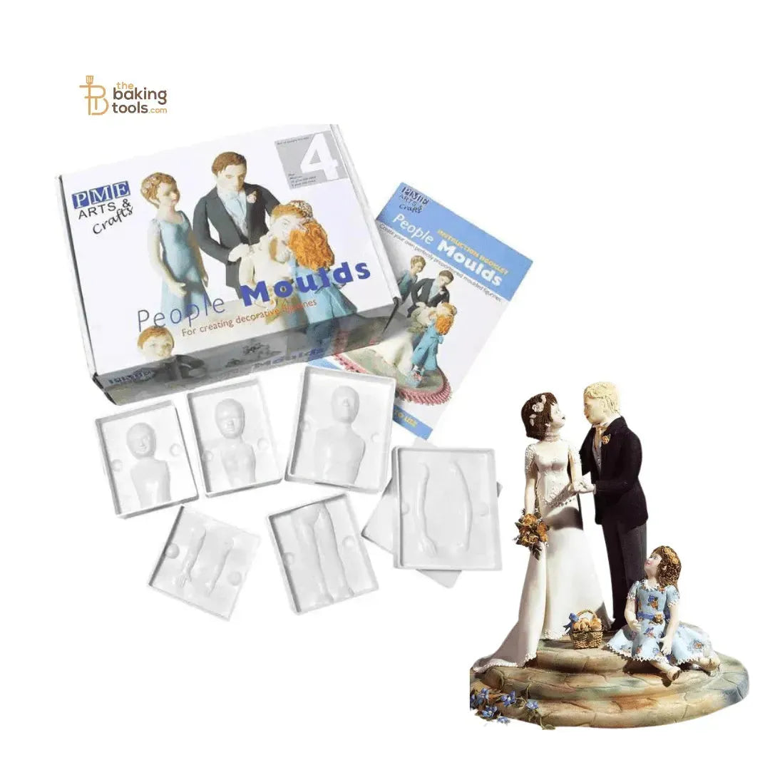 3D People Moulds Set of 24 Pieces (4 People) | Human Full Body Mould - thebakingtools.com