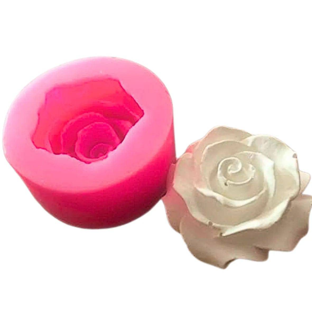 3D Rose Flower Silicone Fondant Gum Paste Mould - thebakingtools.com