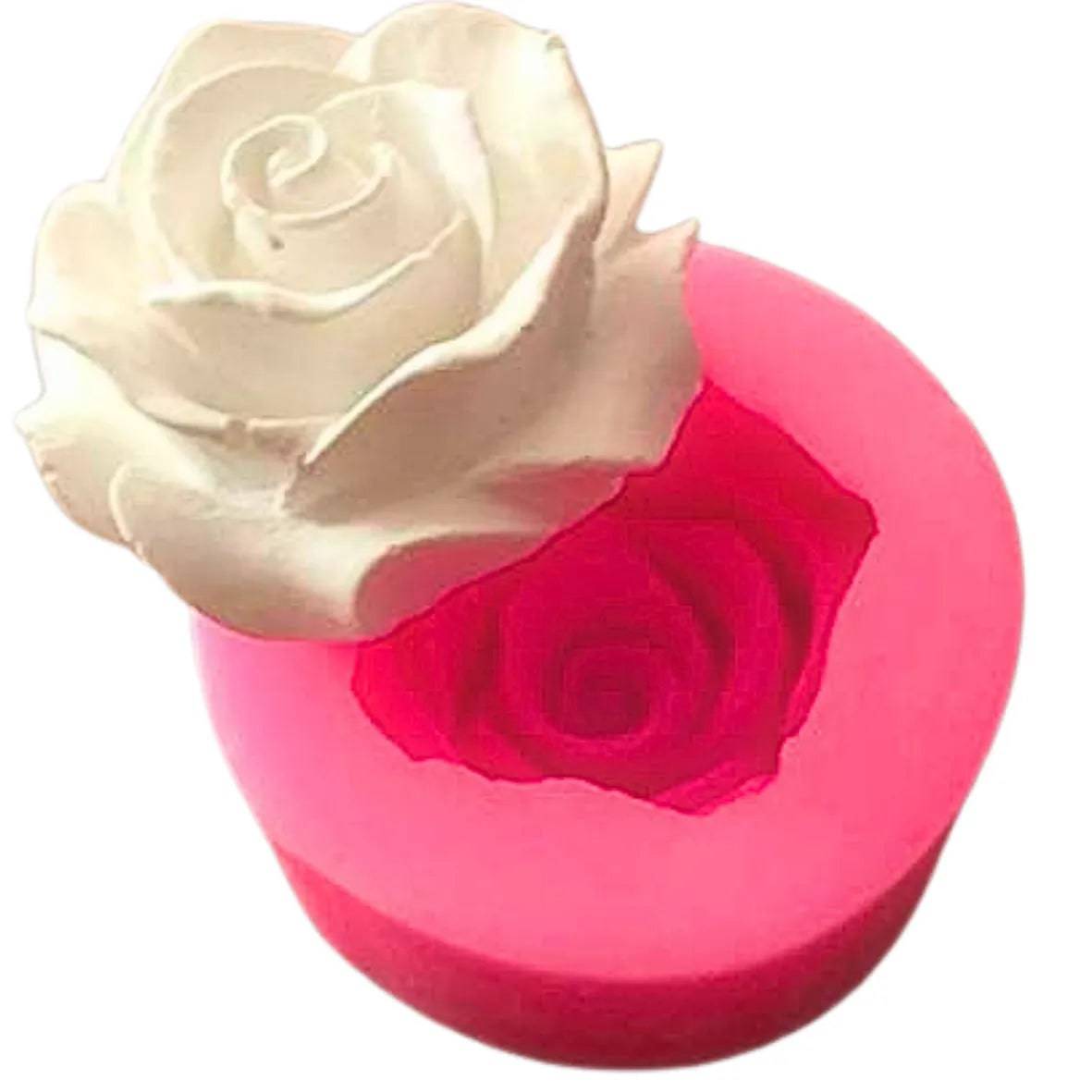 3D Rose Flower Silicone Fondant Gum Paste Mould - thebakingtools.com